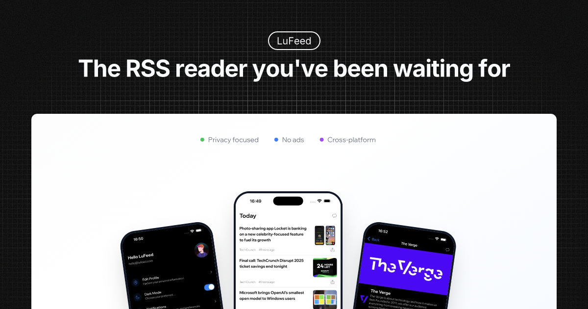 LuFeed - Your Personal News Universe | RSS Reader App